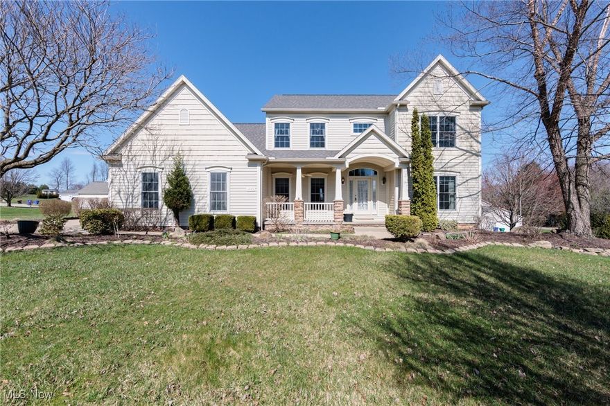 A remarkable and open concept 5 bedroom colonial with first floor living at its finest.  This 3266 sq foot home features a 17x12 first floor master suite with double sinks, a soaking tub, and large walk in closet.  The huge eat-in kitchen features a center island including the sink, a large pantry, and counter top space for days.  The kitchen flows smoothly into a great room with vaulted ceilings and a fireplace, a family/living room, and the formal and open dining room.  These rooms all have natural hardwood flooring.  Rounding our the first floor is a large office, laundry room, and updated powder room.  Upstairs consists of 4 more bedrooms, and a loft/homework area.  One bedroom can be a great craft room, or additional loft area.  The second bathroom also features double sinks.  The many updates include the roof and gutters in 2020, fully waterproofed basement in 2022, hot water tank in 2022, and more.  The full basement is plumbed for an additional bath, and has a water softener.  The whole home has Pella Windows.  An oversized garage is a side load, and has hot and cold water with a drain.  There is a front porch, rear deck, 1/2 acre yard, and so much more.