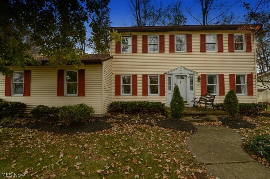 Beautiful center hall colonial situated on a large lot with charming curb appeal. Very close to LCCC and I-90. As you enter, you will find the 2 story foyer that opens to two an private office and living room on each side. From there you will find the kitchen with updated cabinets, formal dining room and large family room with a gas fireplace and large bay window. Also on the main floor is a updated half bath. Upstairs you will find 2 bedrooms, a recently updated full bath, and the Master Suite with a large walk-in closet and updated spa like master bath with a shower that does it all! Outside you will find a large 2 tier deck with a gazebo that was just restained and backyard surrounded by a privacy fence. All appliances stay.