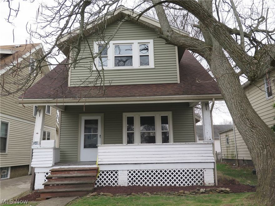 Vinyl sided 3 bedroom, 1 bath colonial home, with finished attic. Interior has original hardwood doors and trim, and an updated bath.  Full, unfinished basement. Shared driveway and detached garage. This is a Fannie Mae HomePath property.