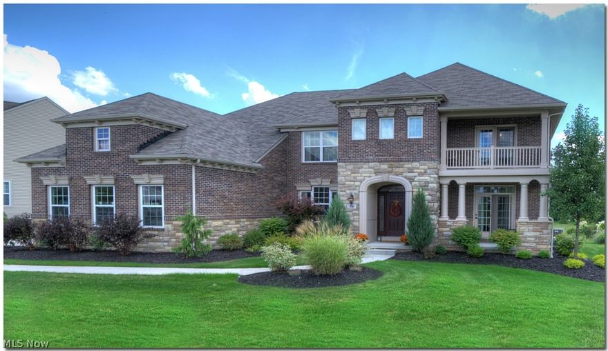 Former model home built in 2012 with many upgrades. Great open floor plan, beautiful architectural details featuring 2 stair cases. Dramatic 2 story Great Room with abundance of windows overlooking back yard paradise.  Elegant dining room, first floor office, gourmet chef's kitchen featuring gas range and double oven with abundance of maple cabinets & stainless appliances & granite counter tops. Informal eating area as well as large breakfast room/morning room. Huge master bedroom featuring a private balcony and large walk in closets. Abundance of storage through out the home, high ceilings in the basement and plumbed for a bathroom. Professionally landscaped and irrigation system, custom covered porch with lighting recently added with a stone patio, walkway to driveway (extended for extra space) and gas fire pit with a seating wall. Excellent home for outdoor entertaining. Close to Excellent Rated Aurora Schools.