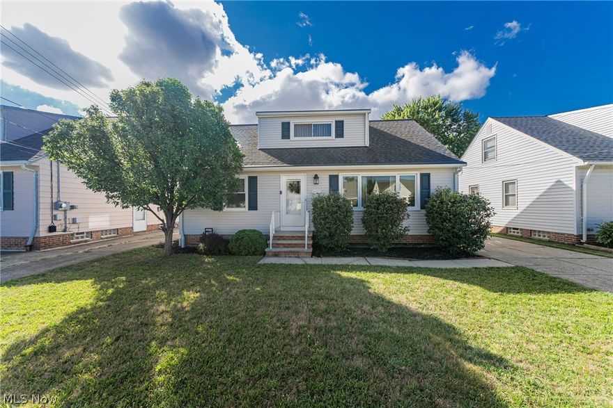 Welcome to this charming bungalow in the heart of Wickliffe. An open L-shaped living and dining room is perfect for both relaxing and entertaining. Two generously sized bedrooms are on the first floor along with an updated full bath featuring contemporary finishes and fixtures. The second floor features a huge bedroom and a half bath. A large basement offers plenty of space for recreation and storage. In the back you will find a composite deck perfect for enjoying Cleveland’s seasons. Newer vinyl siding and gutter guards enhance the home's curb appeal and ease of maintenance, while the hot water heater replaced last year adds to your peace of mind.
This delightful bungalow is more than a house; it’s a place to call home. Schedule your visit today and experience the perfect blend of comfort and style in Wickliffe!