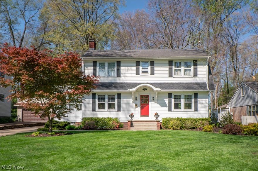 This home carries the charm and authenticity of its age, with original details that have been beautifully refinished and well cared for. Step inside to find arched doorways, hardwood floors, glass doorknobs, wide baseboards, crown molding, and built-in character throughout. The inviting foyer opens to a spacious living room with a gas fireplace and built-in bookcases, while French doors lead to a dedicated office. The formal dining room flows into the kitchen updated in 2016, featuring granite countertops, cherry cabinetry, soft-close drawers, a pantry, island with breakfast bar, and stainless appliances including a gas range, microwave, and dishwasher. A convenient half bath was updated in 2025 completes the main level. Upstairs offers two hall closets, a charming alcove ideal for a reading nook or workspace, and three bedrooms, including an oversized primary bedroom with dual closets. The full bath has stylish finishes, including a quartz countertop. The walkout basement includes over 7ft ceilings, laundry hookups, a utility sink, workshop bonus space, added peace of mind with waterproofing and a sump pump, the plumbing and electrical are updated and walk out access through Bilco doors. Outside, enjoy a large private backyard with mature trees, a back patio with architectural stone was put in 2020, concrete driveway, and oversized detached 2-car garage measuring at 24x28, all tucked along a dead-end street and backing to Frazer Elementary.