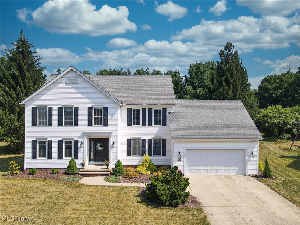 Welcome to this meticulously maintained one-owner home located in the sought-after Eastwicke Farms neighborhood. The inviting main floor offers a formal living room with French doors opening to the cozy family room, complete with a gorgeous gas fireplace. The spacious eat-in kitchen features recessed lighting, ample cabinet space, and a sliding door that leads to the screened-in porch, patio, and private backyard—perfect for relaxing or entertaining. Down the hall, you’ll find a versatile first-floor office or bedroom, a full bathroom, and a private laundry room. A large formal dining room completes the main level, ideal for gatherings and celebrations. Upstairs, the primary suite boasts double closets, a soaking tub, dual vanity, and a separate shower/toilet room. Three additional generously sized bedrooms share a hall bathroom with double sinks. The partially finished basement includes a wet bar and half bath, offering even more space to enjoy. Recent updates include all windows replaced in 2025 and a roof installed in 2010. This home combines comfort, functionality, and timeless charm—all in a prime location.