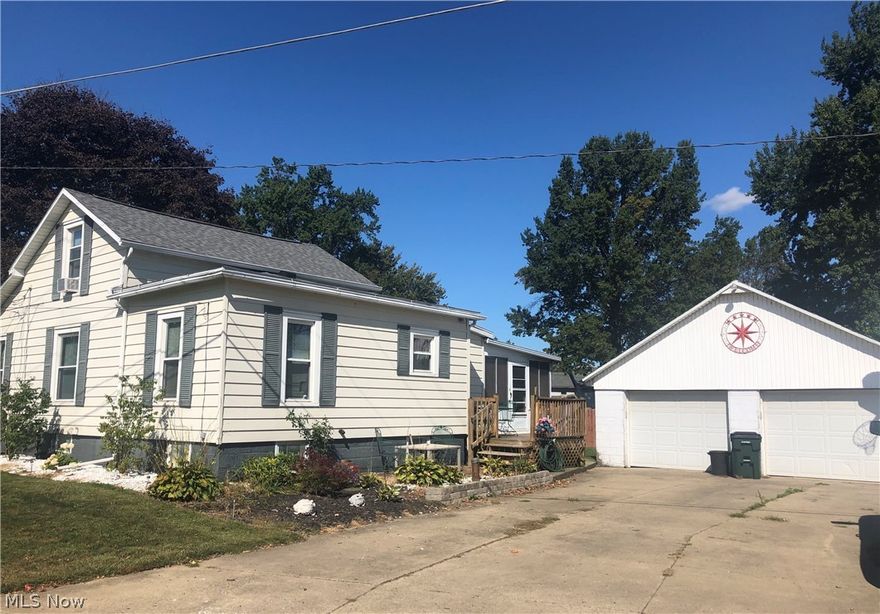 Norwayne Schools -  Great starter or downsizing home with potential for a 4th bedroom.  The upstairs front bedroom has connected access through the adjoining bedroom. First floor laundry and full bath.  Recent updates include windows 2010; roof shingles 2013; added insulation and new drywall in front portion of home 2019; new furnace 2015; updated bathroom; new electrical wiring in detached garage.  Enjoy your insect free zone on the screened back porch.  Conveniently located just minutes from schools, SR 604, and interstate for easy commuting.  Home sold as-is.  The small brick building east of the driveway is owned by CenturyLink and is not part of this property.