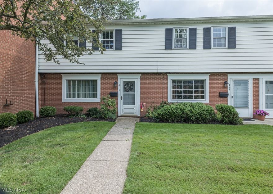 Welcome home to this move-in ready, very well-maintained townhouse condo in North Olmsted. Conveniently located near dining, shops, and quick highway access. Enter through the front door to be greeted by a spacious living room. The kitchen boasts kitchen appliances, tile flooring, a beautiful backsplash & cabinets. First-floor laundry off of the kitchen completes the main level. Upstairs you'll have two sizable bedrooms with great closet space & a shared updated full bath. You are just steps from the community pool, and parking! A detached 1 car garage is available for your storage needs! Schedule your showing now! This will not last!