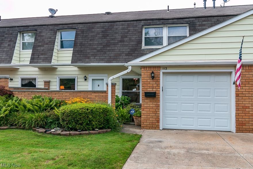 Welcome home to this 2 bedroom, 1.5 bath well maintained condo in the private back right corner of Concord Commons. First floor offers open concept living room and dining room, large coat closet, as well as kitchen with plenty of cabinet space, breakfast bar, and all appliances stay. Off the kitchen you will find the first floor laundry room, half bathroom and attached garage with attic access. Make your way upstairs to the 2 bedrooms, full bath, and large hall linen closet. The master bedroom has a huge walk-in closet and another large closet, no lack of storage and clothing space! The second bedroom also has 2 large closets, one with attic access. Full bathroom with tile floor offers tub/shower. This condo unit sits far back in the development and is very near to the in-ground pool and grassy play area! Security System stays, Washer/Dryer stay, Garage painted in 2022, Gas furnace, AC, and Tankless Hot Water Heater installed 2015, New refrigerator 2021. Roof maintained by HOA. Long ti