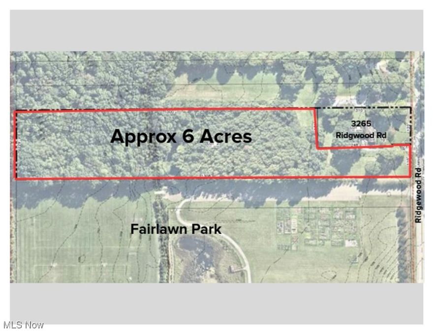 This rare opportunity is yours for the taking if you act quickly! Beautifully wooded with level terrain, this approx. 6 acres on Ridgewood Road in Fairlawn/Copley are enhanced by a ravine, a small creek, and a serene, park-like atmosphere. Perfectly situated adjacent to Fairlawn Park on the west boundary line and another large, beautifully wooded piece of property behind you, this is an ideal setting for your dream home.  Near Copley Community Park, minutes to I-77, close to shopping, restaurants, and Summit Mall. Public Water/Sewer available at the street.  This property is subject to a lot split.  Some of the geographical maps shown do not reflect the lot split. This is a unique chance to build in a peaceful natural setting while remaining conveniently close to all local amenities.