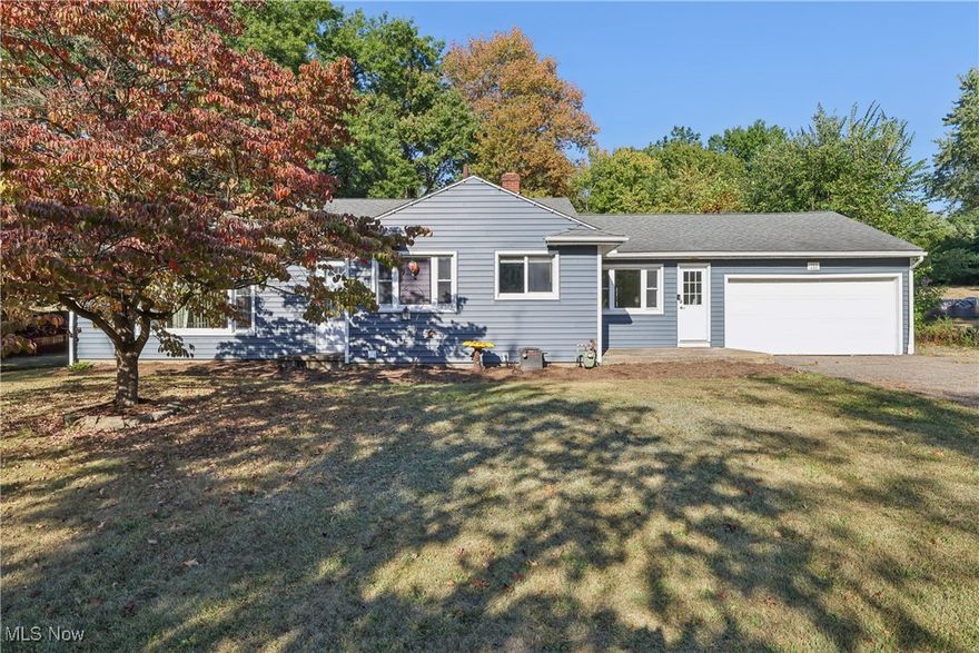 Welcome to this 3-bedroom, 1.5-bath ranch home! This rare find on almost an acre is sure to impress. As you enter, you’ll be greeted by a freshly painted family room that adds nearly 300 square feet of living space—perfect for a family room, recreation area, office, or whatever suits your lifestyle. The main part of the home features an open floor plan with a spacious kitchen (appliances stay) boasting laminate flooring and a dining area, plus a generous living room that easily accommodates a sectional, big-screen TV, and more—everything you need to make it your Home Sweet Home. Three perfectly sized bedrooms and a full bath complete the main floor.
The beyond-large basement includes a freshly painted half bath and is just waiting for your vision. Updates include roof and windows (2009), furnace/central air and hot water tank (2017), and new vinyl siding (2024).And let’s not forget the yard—what a yard! The backyard is over half an acre and extends beyond the fenced area, offering plenty of space for kids, pets, or simply enjoying the outdoors. What are you waiting for? Call today to see this home before it’s gone!