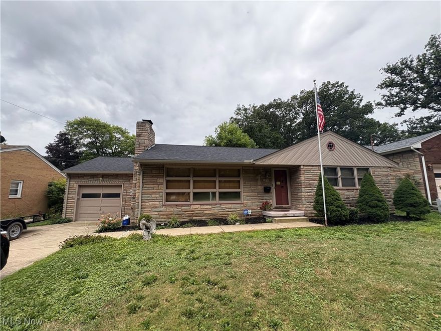 This charming ranch offers comfortable living in a desirable location, just steps from Mill Creek Park Golf Course.  The home features a spacious living room with a cozy wood-burning fireplace, perfect for gathering with family and friends. The kitchen with dinette provides a bright, functional space for meals, while three bedrooms and a full bath complete the main level.  The full basement adds incredible versatility, offering a rec room, laundry area, ample storage, and a second full bath with a tiled shower stall. In 2024, the basement was professionally waterproofed by Ohio State Waterproofing and includes a transferable warranty for peace of mind.  Additional features include: 1-car attached garage, double cement driveway for extra parking, and large lot with plenty of outdoor space. New roof (2023), hot water tank (2023). Schedule your private showing today!
A few doors down from WICK Recreation Area featuring golf, playground, ball fields & more!