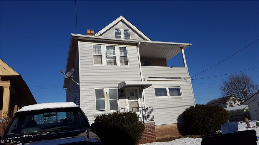 Remodeled two family.  Updated kitchens and bathrooms.  Third floor is two bedrooms.  New furnaces and hot water tanks in 2013 both units.
Newer windows in second and third floor 2013.  New Roof 2016. Enclosed porch on first floor.  Concrete pad in rear yard for garage.