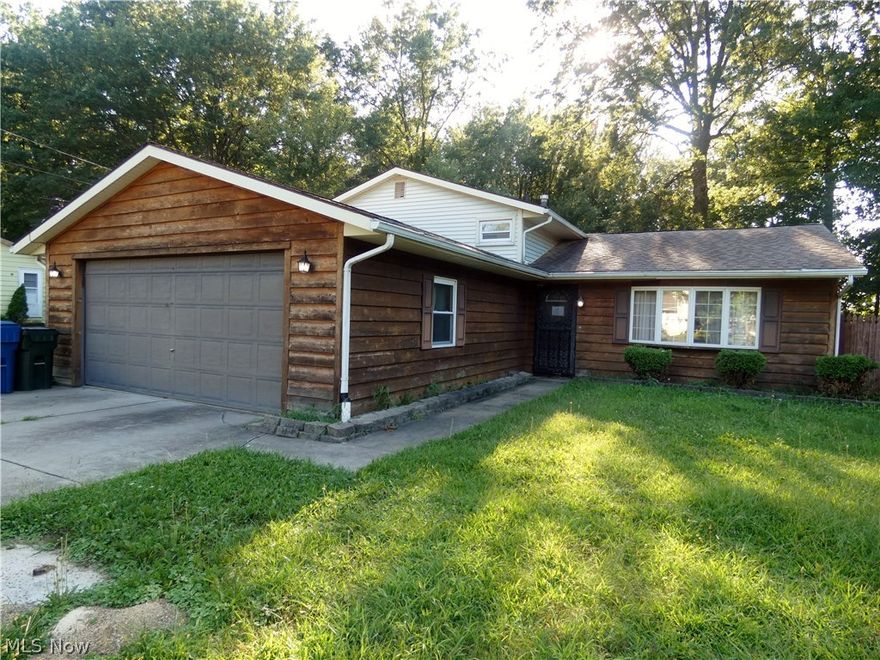 Spacious  3 bdrm Split level on low traffic street . Close to shopping and 480. Gas heat. Fenced in yard with backyard porch. First floor half bath off lower level family room with wood burning fireplace. . Garage enters into laundry room. “This property may qualify for Seller Financing (Vendee).” “Property was built prior to 1978 and lead based paint potentially exists.”