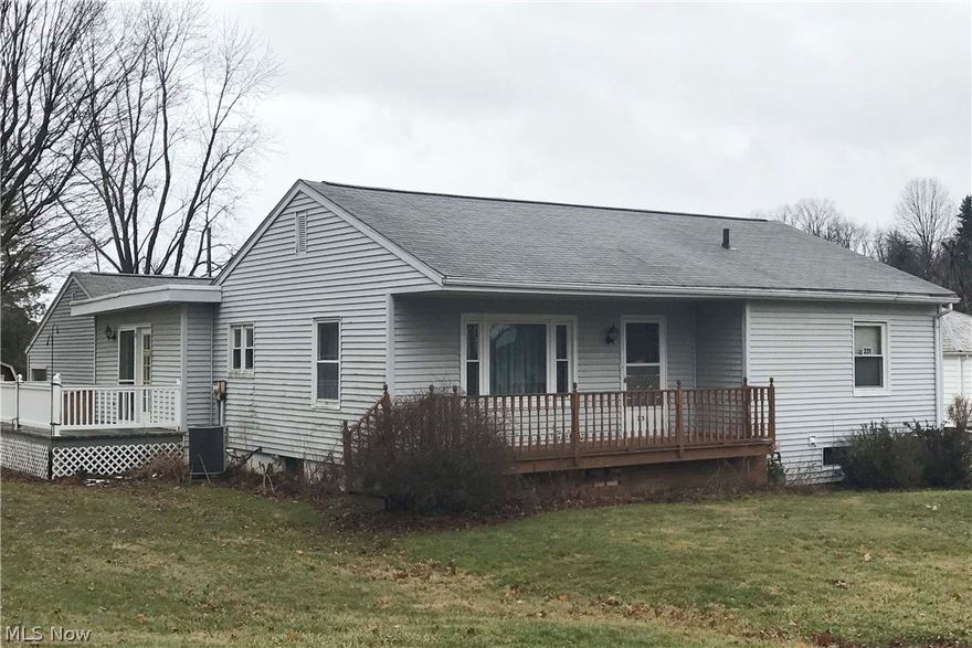 Solid Ranch home on Double Lot with 3BR/1.5BA & additional bath in partially finished basement. Large great room w/fireplace, spacious bedrooms, updated kitchen - Appliances Stay! Mudroom area that leads out to the large 2 car garage. Partially finished basement with cellar, bath, and outside access. Home is wheelchair accessible. Call today to set up a showing!