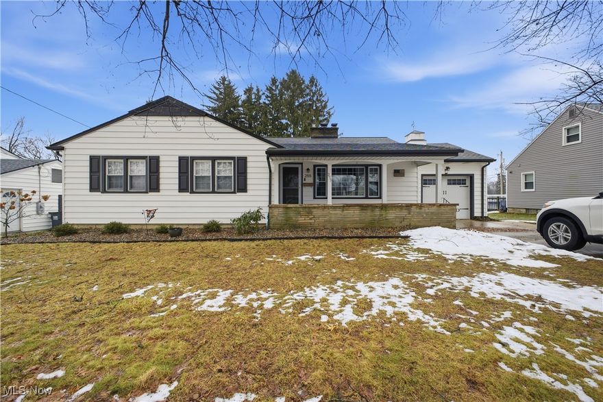 Are you ready for a New Home for the New Year??  Don't let this beauty slip by.  Step inside this beautiful 3–4 bedroom ranch and feel right at home. The inviting living room features hardwood floors, a cove ceiling, and a striking stone-faced fireplace (seller has never used). A formal dining room with a large picture window overlooks the newer 12x30 back deck and picturesque backyard—both perfect for relaxing or entertaining. The spacious kitchen offers plenty of room for a table, and the stove and refrigerator stay for your convenience. All three bedrooms feature newer LVT flooring, and the updated first-floor full bath adds a fresh, modern touch.
Downstairs, the finished basement expands your living space with a family room featuring a second fireplace (seller has never used), a wet bar, a possible 4th bedroom or office, a workshop area, laundry area, a second full bath with a step-in shower, not to mention more storage space. Outdoor living is a treat with a covered front porch, a huge deck spanning the back, and a spacious backyard complete, with a shed. The one-car garage with Nature Stone flooring  has a much desired 2 -car-wide driveway, providing extra convenience. With vinyl windows on the main floor, glass block windows in the basement, newer gutters, and a furnace replaced in 2018, this home is move-in ready and waiting for you to make it your own! What are you waiting for?