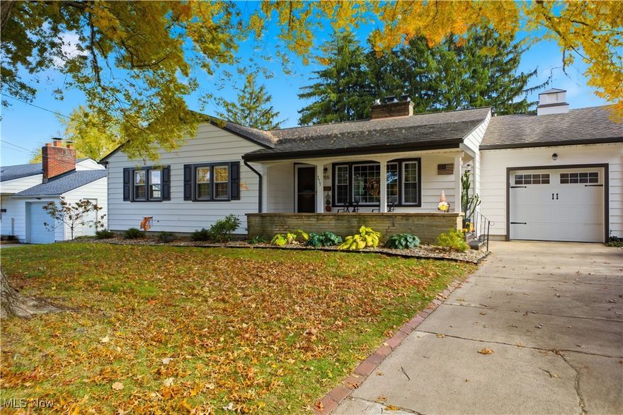 New Home for the Holidays! Step inside this beautiful 3–4 bedroom ranch and feel right at home. The inviting living room features hardwood floors, a cove ceiling, and a striking stone-faced fireplace (seller has never used). A formal dining room with a large picture window overlooks the newer 12x30 back deck and picturesque backyard—both perfect for relaxing or entertaining. The spacious kitchen offers plenty of room for a table, and the stove and refrigerator stay for your convenience. All three bedrooms feature newer LVT flooring, and the updated first-floor full bath adds a fresh, modern touch.
Downstairs, the finished basement expands your living space with a family room featuring a second fireplace (seller has never used), a wet bar, a possible 4th bedroom or office, a workshop area, laundry area, a second full bath with a step-in shower, not to mention more storage space. Outdoor living is a treat with a covered front porch, a huge deck spanning the back, and a spacious backyard complete, with a shed. The one-car garage with Nature Stone flooring  has a much desired 2 -car-wide driveway, providing extra convenience. With vinyl windows on the main floor, glass block windows in the basement, newer gutters, and a furnace replaced in 2018, this home is move-in ready and waiting for you to make it your own! What are you waiting for?
