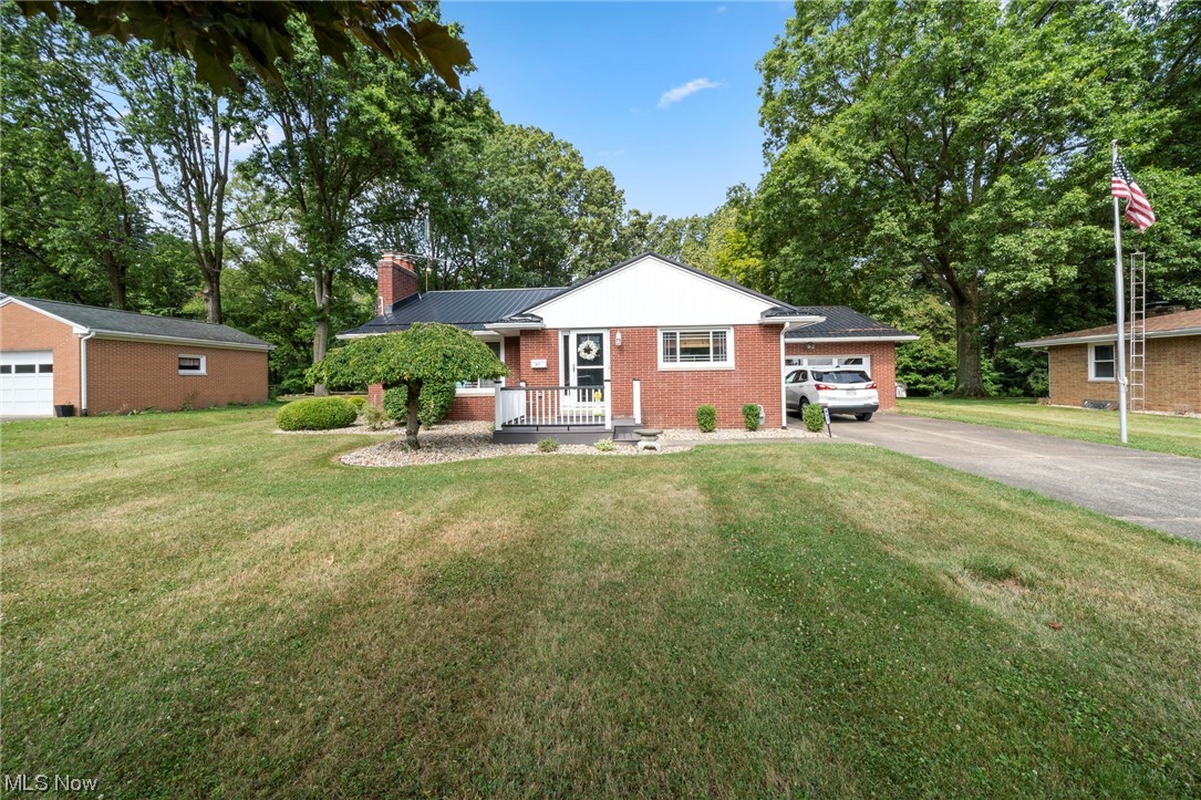Neat as a pin! Nice brick ranch on spacious lot. So many updates: furnace & AC (2020), windows (2016), chimney (2020), bathroom (2016), kitchen (2022), front porch (2022). Hardwood under carpet. Gas Fireplace in living room. Nice clean basement. Covered patio with newer roof (2018) to enjoy the outdoors. Newer roof main house (2021) with leaf guard (2022) for low maintenance. Two car attached garage. DO NOT MISS THIS WONDERFUL OPPORTUNITY.
All sizes, ages, and dimensions are estimated.
