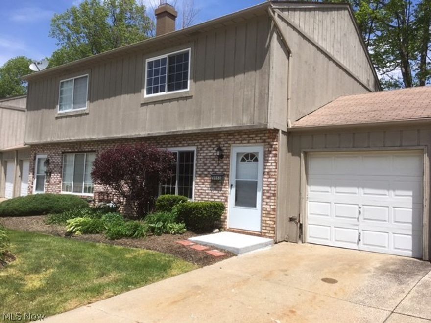 Townhouse condo design with one car attached garage. Recently updated with new windows, flooring, updated kitchen and fresh painting. Sliding doors off dinette access a wood deck that has been restored - nice, outdoor living space with shade trees. Large bedrooms and full bath on upper level. Half bath/laundry room combo on main level. New kitchen appliances and new washer & dryer, stack unit provided!

A short drive to State Route 2 and a short drive to Mentor Headlands State Beach - an extraordinary lakefront park!

Owner seeking a minimum, two year commitment; preferably longer.