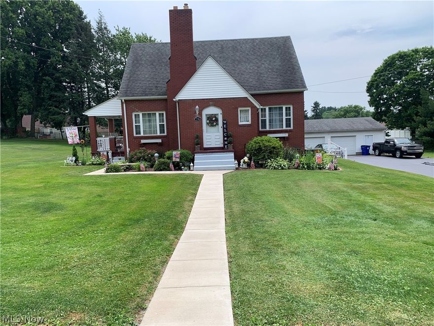 Welcome to 734 Lang St, East Liverpool, OH 43920, where charm meets modern comfort in this delightful cape cod style single family home. Spanning across two spacious lots, totaling approximately 0.745 acres (0.48400 acres for the first lot and 0.26100 acres for the second), this property offers plenty of outdoor space for relaxation, activities, and potential expansions.

Step inside to discover 1,116 square feet of beautifully updated living space. The cozy living area features a wood-burning fireplace, creating a warm and inviting atmosphere perfect for gatherings and quiet evenings alike. The kitchen has been recently renovated with new oak cabinets, flooring, and countertops, blending style with functionality seamlessly. Adjacent to the kitchen, the dining room boasts matching new flooring, enhancing the home's cohesive interior design.

Updates continue throughout, including a new roof installed in 2014, newer windows for improved energy efficiency, and a newly renovated shower in the upstairs bathroom. The finished basement offers additional versatile space, ideal for a recreation room, home office, or extra storage.

Outside, a covered back porch provides a serene spot to enjoy morning coffee or overlook the 24-foot round above ground pool, ideal for cooling off on hot summer days and entertaining friends and family.

Conveniently located in a desirable neighborhood, this home offers both tranquility and accessibility to nearby amenities and major routes. With a detached 2.5 car garage providing ample parking and storage space, this property truly combines comfort, style, and practicality.

Schedule your showing today and envision the possibilities of making this your new address!