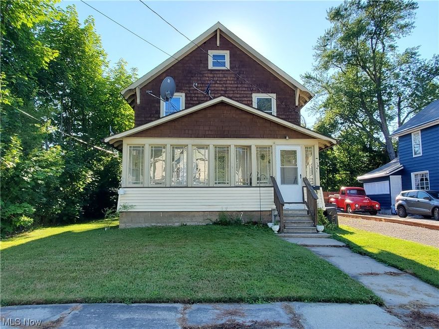 Why pay rent, when you can own this home for less a month than rent!! This home has 4 bedrooms, 2 full baths, formal dining room with a large living room area. On the first floor there is a master bedroom with full bathroom ensuite addition, which can be used as a mother in law suite if needed. The beauty of the solid hardwood floors in the dining room, living room and the original hardwood trim/woodwork throughout the home is still gorgeous many years later. The second floor has 3 large bedrooms with a full bath. Enjoy your warm summer nights on your enclosed front porch. The entire home has been painted with new carpet in the master bedroom and up the stairs. Some new cupboards, sink have been put in the kitchen for more space. Newer windows in the master bedroom. Great Price!!