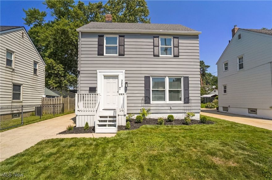 This charming Colonial-style home in the heart of Cuyahoga Falls! Featuring 3 bedrooms, 2 bathroom, and 1,418 sq ft of living space, this 1945-built gem combines timeless character with modern updates. The inviting covered front porch sets the tone for a warm welcome, while inside, the bright living room flows seamlessly into the dining area, creating a classic layout perfect for both everyday living and entertaining.
The updated kitchen boasts granite countertops, a subway tile backsplash, fresh cabinetry, and a cozy breakfast nook. Throughout the home, you’ll find new flooring, fresh paint, giving the space a fresh, move-in-ready feel. 
Outside, is a spacious fenced backyard with a patio—perfect for outdoor gatherings, gardening, or simply relaxing in privacy. Conveniently located near parks, schools, and shopping, this well-maintained home offers both charm and convenience in one delightful package.