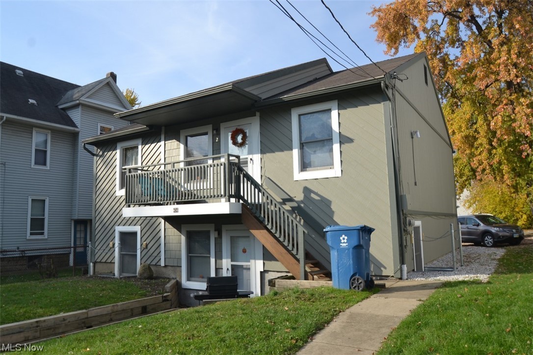 Location, Location, Location! This multi-unit comprises of (Two) 4 Bedroom/2 Bathroom apartments located on one of the hottest streets by The University of Akron; only 1 block away from campus! Each unit is currently leased through August of 2024 at a rate of $1,400 per unit; $33,600 annually! The upstairs apartment is leased all the way through August 2025 at $1440/mo and the downstairs apartment is currently being shown to prospective tenants at the same rate and will most probably be leased shortly in this hot location for a total of $34,560 annually. All mechanical systems have been redone, the roof was replaced in 2022, the kitchen was remodeled in the upstairs apartment in 2020, the furnace was replaced in 2016, solid oak doors were installed, and Luxury Vinyl Plank was put down in the kitchens and bathrooms. There is plenty of parking in the large lot behind the building.
There is nothing to do on this turnkey money machine but collect the rent!