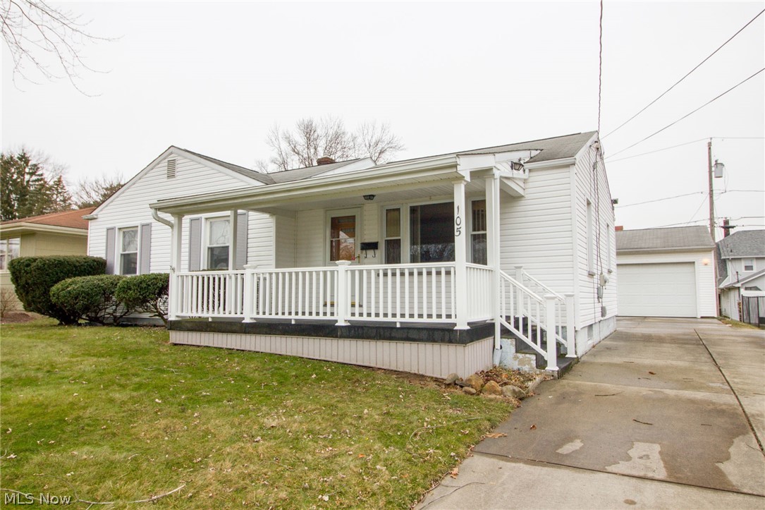 Welcome to 105 Helena Dr.! This fantastic ranch home in Struthers is waiting for you to come in and give it your personal touch. This lovely 3 bedroom, 2 full bath home sports a large kitchen, a massive full print basement that is primed to be finished, a ton of extra storage, and a massive 32'x24' garage that can fit 3 cars and still have room for a workshop area, & is truly the garage most guys dream of! Head through the front door into your main family room, cozy & perfect for family gatherings. Adjacent is the quaint eat-in kitchen that has plenty of counter space, lots of cabinets, a 2-year old fridge, & plenty of natural light. Down the hall you'll find the full bath with extra handicap bonuses, & the 3 sizable bedrooms. Head down stairs & you'll find the main basement area that is huge at 40' long, ready to be finished or utilized as you need. The possibilities are endless. In the basement you'll find the second full bath, a bonus room that could be used as a bedroom, a fruit ce