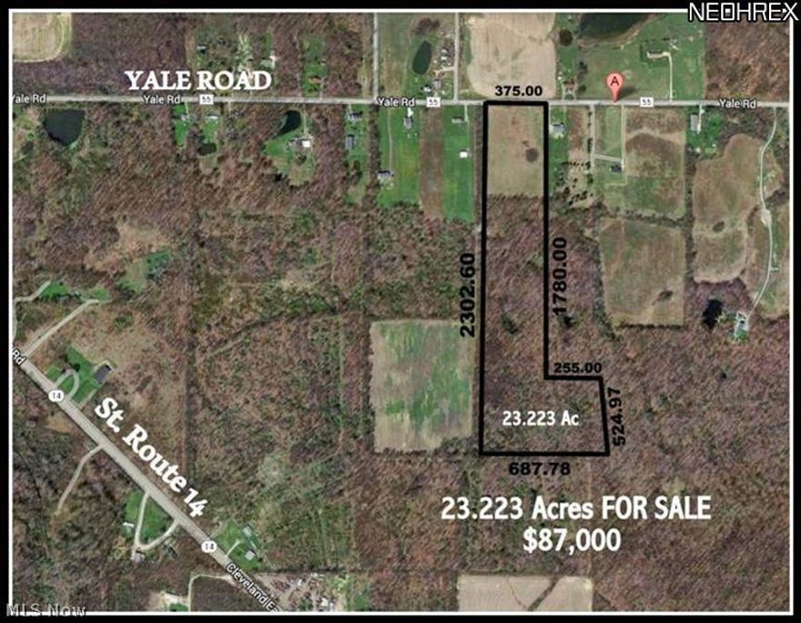 Level 23.2 acres with 5 acres cleared in front, 18.2 acres wooded in rear. Approved for septic.  Property is subject to an existing oil & gas lease, oil well is on an adjoining property, mineral rights do not transfer.