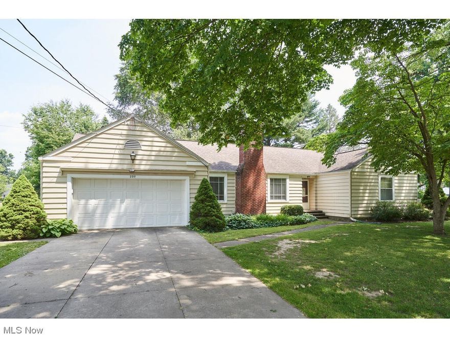 Charming ranch on 2 lots in Fairlawn. This home is neat and clean  and ready to move in. 3 bedrooms 1 bath. Spacious living room with hardwood floors, wood burning fireplace and built ins on each side of archway. Dining room is off the living room also with great space, and hardwood floors, newer light fixture. Access in Dining room leads to cozy screened porch and back yard. Kitchen with eating area too- 3rd bedroom has access from kitchen and hall. Master is large with double closet. There is no carpet in this home. Hardwood floors in most of living space.   Finished rec room with knotty pine panelling. Updates include 100 amp electric box in 2023, Outbuilding in 2020, Lenox furnace and air , garage door opener in 2022, hot water tank in 2008. Roof was a tear off 10 to 15 years ago. All dates are approx. Call to see this charming home today!!!