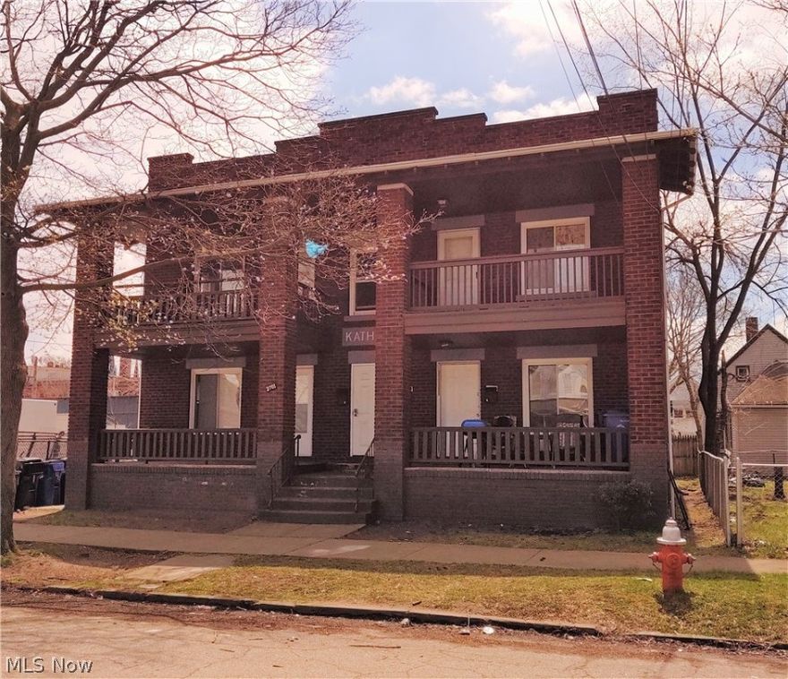 One of the most desirable assets in real estate! All brick 4-unit apartment building less than a mile from Ohio City AND Tremont, and less than 5 minutes to Downtown Cleveland! Each unit features 2 beds 1 bath with newer paint, flooring, appliances and fixtures throughout along with and covered front/back porches. Fully occupied bringing in $2,640/month with potential to be much higher! Don't miss your chance to acquire the most units you can get with a single residential mortgage!