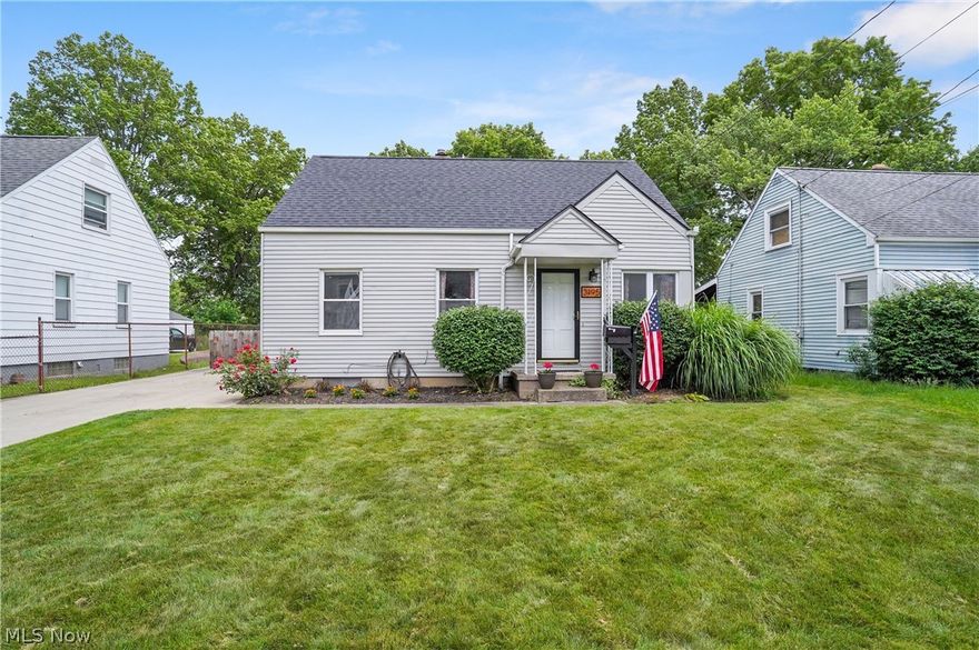 A remarkable Cuyahoga Falls cape cod with a fantastic back yard.  The large yard features a deck, patio, and is completely fenced.  A new roof was installed in 2023.  This home has 2 full bathrooms, a rec room in the basement, a garage, ample storage, and so much more.