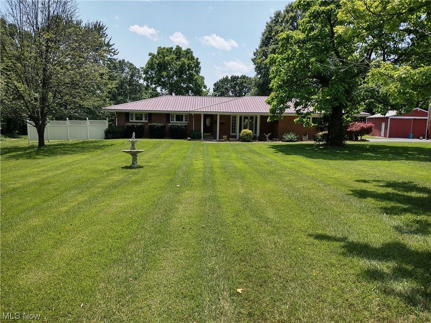Public in Person Auction! Saturday July 15th! Home sells first at 10AM! Built in 1973 this 4 Bedroom, 2.5 bath, single family brick Ranch sits on 4.61 acres (parcel ID#’s 02400155300 & 02400155900). The home has 1979 sq. ft. of living area, Master bedroom with en suite bath and walk-in closet, Stainless kitchen built-ins, Full Finished Basement with Kitchen/Bar area and fireplace with stove, Tiled Florida Room, Brick Patio, Propane heat, Cent Air, public water, septic, Attached 2 car garage, CABIN: large bedroom and common room, full bath, washer/dryer hookups, Thru wall heat/AC, utility room, concrete pavilion with outside sink/refrigerator/grill area. Property features 24x32 pole building, 2 sheds, blacktop driveway, scenic views, privacy and a pond! See website for pics & details. Pre Auction Offers will be considered Due by July 10th 7:00 pm starting at $295,000. 5% buyer premium added to bid to establish sale price. And 10% non-refundable down payment is due at receipt of successf