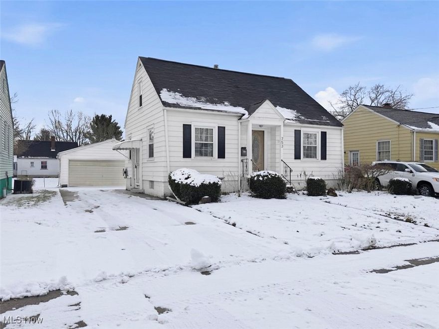 Move-in ready home within an established Warren neighborhood. Abundance of natural light throughout with bright neutral color palette. Living room with adjacent flex space - perfect for dining, home office, or playroom. Galley kitchen features oak cabinets, tile backsplash, stainless steel appliances, Ceramic tile flooring with sliding doors to the deck. Main floor bedroom provides convenient access to the full bath. Upstairs, a huge second bedroom with additional closet space. Full unfinished basement. Large deck overlooks the partially fenced backyard. Oversized two car detached garage. Concrete driveway provides parking. Close proximity to Packard Music Hall, Amphitheater, and Downtown Warren. Easy highway access for commuting, and to the Eastwood Mall complex. One Year Home Warranty provided for buyer - ask your agent for details.Brand NEW central air (Sept. 2025), Vinyl Windows, Stainless Steel Appliances, and more. Schedule a tour today!