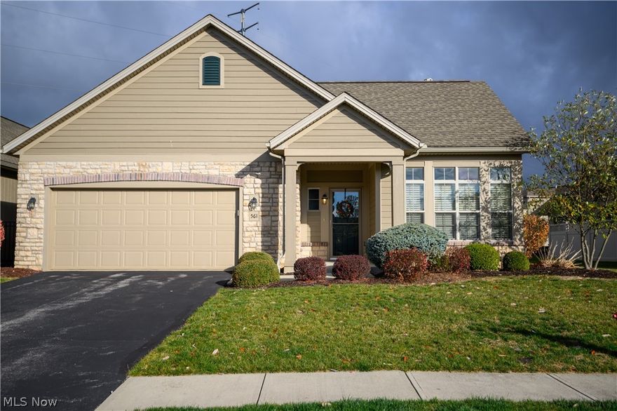 This one is just what you're waiting for...easy living!!!  Come see this beautiful Ranch Cluster Home with a very open and spacious floor plan.  Walk into the family room with gas fireplace with an adjacent flex room that can be used as a Sunroom, Den or Office.  The kitchen features maple cabinets and granite countertops along with a pantry and an island that has additional seating space.  The kitchen is open to the formal dining room and leads outside to a fenced-in patio.  There is a Master Suite that has a walk-in closet along with a Master Bath.  This home also includes a guest bedroom and a laundry room.  The 2-car attached garage is a good size with access to the unit.  The Development has a community pool and clubhouse.  Close to shopping area, local restaurants and I-90.  Call now for your private showing!