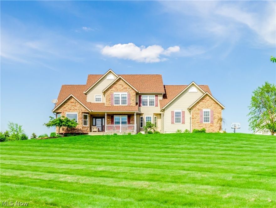 If you're looking for space inside and out, this Fantastic 4-bedroom, 3-bathroom Colonial has it all! Stunning views of the countryside from every window. As you enter the foyer, you will love the open floor plan that features a 2-story high ceiling, a beautiful stone surround fireplace with large windows & built-ins on both sides, and opens to the kitchen. The wonderful eat-in kitchen offers granite countertops, a center island with seating, stainless appliances, a walk-in pantry (5x13), and plenty of cabinet space. The sunroom/Florida room has an abundance of windows with fabulous panoramic views- a perfect coffee spot! The main floor has much to offer, an office, a formal dining room, a laundry room, a bedroom, a full bathroom, and a spacious master bedroom with a vaulted ceiling, bayed window, and a master bath w a walk-in shower, soaking tub, linen closet & a walk-in closet (8x15). Upstairs you will find a loft that overlooks the great room, a full bath, and two bedrooms w large​​‌​​​​‌​‌​​​‌‌​​​‌‌‌​​‌​​‌‌​​​​ c