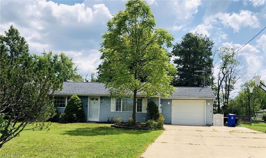 Single-family home in Streetsboro. 1794 Luke Drive. Three bedroom, one bathroom, dining room, living room. Built 1962. Large lot over 1/3 of an acre with a partially fenced backyard 90 ft x 170 ft. Available for immediate move-in, house is already empty. All appliances included, as well as a large outdoor grill and basketball hoop. Attached one car garage, fully glassed in rear sunporch, small deck with canopy roof, large storage shed. Kitchen has been re-done with kraftmaid cabinets, bathroom is functional but will need updating. Total square footage 1170 ft in original house, garage is 280 ft, glassed in porch 288 ft, deck with overhang 48 ft. Central air and heating.