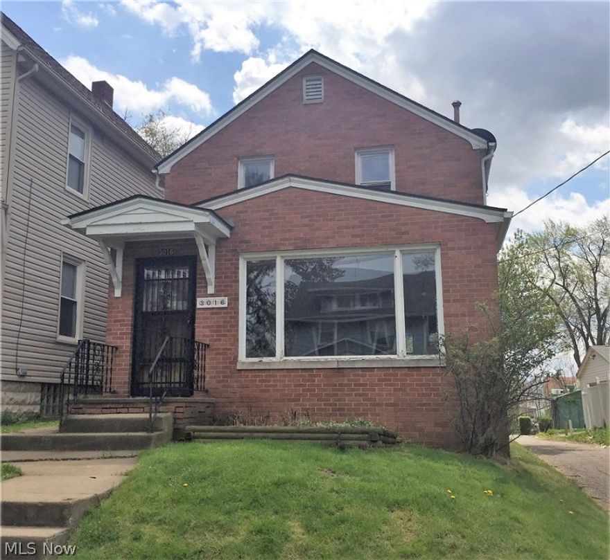 2 bedroom 1 bath brick colonial located on a corner lot near many amenities and highway. Will make a charming home with some TLC.