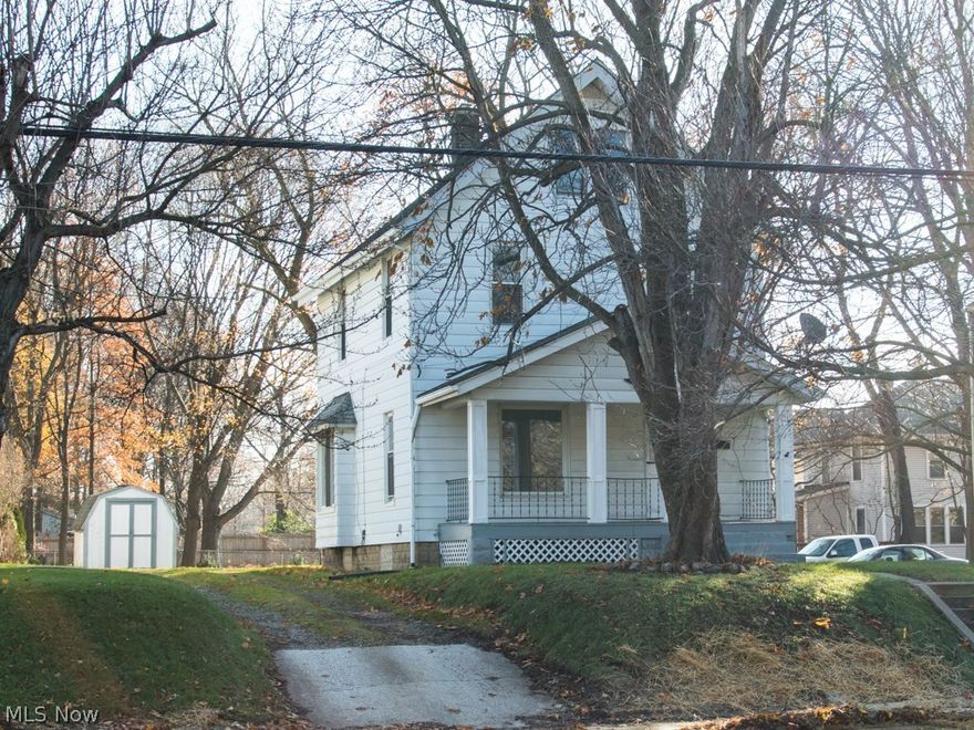 Cute 3 story home in Kent with 3 bdrms and1 beautiful upstairs bath. Close to the University, downtown and walking trails! Back porch looks out over spacious back yard. The living room and dining room get lots of natural light and come with built-ins. Cherry laminate flooring and new carpet throughout the home. The entire interior has been freshly painted. There are newer windows throughout. The kitchen is large and has a newer faucet and appliances. A walk-up third floor attic and a full basement offers lots of storage space. A washer and dryer are also included in the unit. There is a shed for additional storage. Pets considered with additional fee.