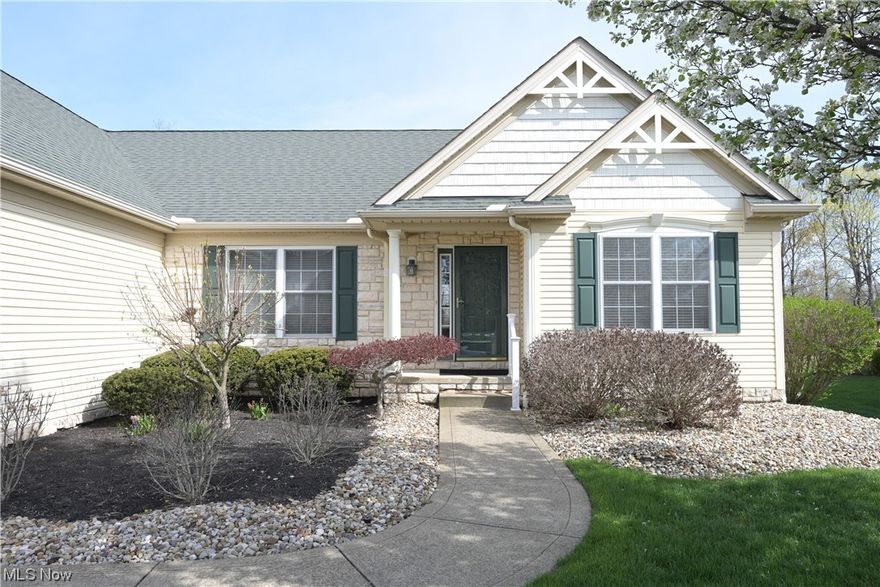 A must see - this meticulously maintained Ranch home is situated in Northampton Highland Estates in Medina. This beautiful home boasts a lovely open layout, 3 bedrooms, 2 full baths, an attached 2 car garage, very large unfinished basement & a sunroom to love!  The additional rooms include a great room with a gas fireplace and vaulted ceiling, a large dining area with a tray ceiling, and a spacious eat-in kitchen. The kitchen boasts prep space, an abundance of cabinetry, and granite countertops. The sun-room is surrounded by windows and tons of natural light which leads to the concrete patio and yard. The master suite will be sure to please featuring vaulted ceiling, large in-suite master bath with a double vanity, walk-in shower & a large walk-in closet. Two additional bedrooms share a guest bath. The laundry room includes a utility sink & cabinet storage to complete this level. The large basement offers an opportunity to customize and add additional living space.  Basement is plumbed