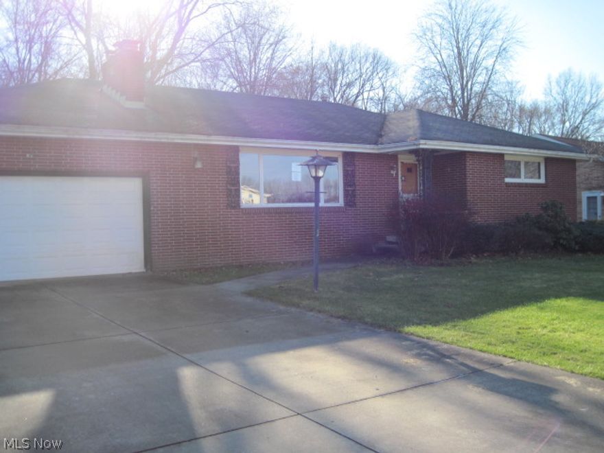 This large brick ranch is located on a dead end street. There are 3 bedrooms and 4 bathrooms (1/2 bath in the master, Full bathroom on the main floor and also in the garage, also there is a 1/2 bath in the basement).There are two wood burning fireplaces. This property is being Sold As Is Condition. Hud case #412-591200.