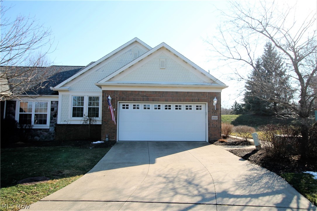 Don't miss this gorgeous, stunning ranch offering two bedrooms, and two full baths. As you enter through the front door you are greeted by a bright and charming open floor plan, family room and eat in kitchen. Family room has a gas fireplace, vaulted ceilings, and new storm doors to allow natural light to shine through providing easy access to the fabulous back patio (2016) which has exterior lights, and can be used for all of your entertaining needs. The bright open kitchen offers abundance of cabinets and counter space, stove, dishwasher, fridge, garbage disposal (2010), new faucet (2019), eat in area and was freshly painted (2019). The large master suite has full bathroom with double sinks, custom mirrors, garden tub and shower, walk in closet and new fan. There is a second bedroom with full bathroom in the hallway. The attached two car garage offers built in shelving units, water with drain and pull down attic for storage. So many updates include roof (2018), new furnace and A/C (