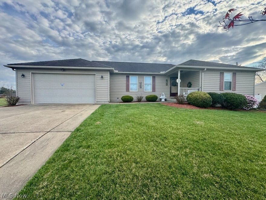 Beautiful move-in ready ranch located in desirable Meadow Lane area. Built in 2006. This well-maintained home offers 1630 sq/ft of living space with quality construction with 2 bedrooms and possible 3rd along with 2.5 baths.

The home features an open floor plan, large eat in kitchen, dining area and a partially finished basement.
The 2 car garage is attached and the entire home is handicapped accessible.

This beautifully landscaped home sits on about a third acre with a storage shed. In an area of well-kept properties and offers both comfort and convenience with easy access to Parkersburg amenities.