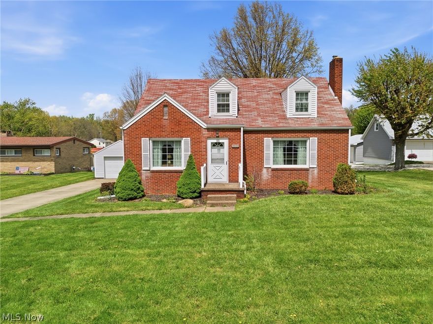 Full of charm and character, this 3-bedroom bungalow lives like a Cape Cod and offers the perfect blend of warmth, space, and functionality. From the moment you step inside, you’re welcomed by bright, airy rooms and a layout that feels both open and inviting. The main level features a spacious living room, formal dining room, and an eat-in kitchen with room to gather, along with a comfortable bedroom and full bath for added convenience. Upstairs, you’ll find two generously sized bedrooms and a half bath, creating a cozy yet practical second level. Thoughtful details like built-in drawer storage in both the main level and upstairs hallways add charm while maximizing everyday functionality. The unfinished basement provides abundant storage space and includes a 3-piece bath with a walk-in shower, offering flexibility for future use. Outside, the setting is just as special. Situated on a approximately 0.72 acres, the backyard feels peaceful and tucked away, with mature trees lining the rear for added privacy. The expansive covered patio is perfect for entertaining or unwinding, complete with a porch swing that invites you to slow down and enjoy quiet mornings or relaxing evenings. A 1-car detached garage with electric (220 amp) adds versatility, while two storage sheds (12x10 and 14x10, placed in 2018) provide even more space for tools, equipment, or hobbies. Home warranty offered for buyers’ peace of mind. A bright, spacious home with character, comfort, and room to make it your own, inside and out.