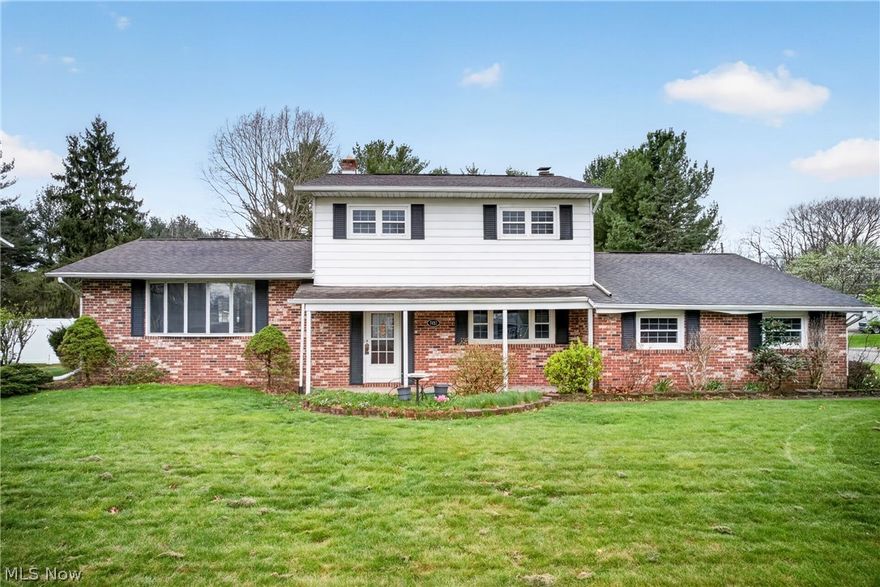 Welcome home to this 4 level split with the lower level that walks out level to the garage, front porch and rear patio unlike most split levels that are below grade.  There is a lot of living space here and it is in a great Jackson Township location, centrally located within minutes to North Canton, Green, Massillon and Canal Fulton but in a quiet neighborhood with street lights. Jackson Park is close by with an amphitheater, pickleball, baseball fields, large 1 mile walking trail and playground.  This home has been well cared for and is ready for its new owners. Updates include: Roof 15yrs, Furnace less than 10 yrs, AC 2 yrs, windows have been replaced, water softener 6/8 yrs, garage door 5 yrs, Dishwasher 5 yrs, Microwave 1 yr., patio and driveway about 6 yrs.  Basement carpet and lvt flooring in kitchen and dinette brand new.  This home sits on almost a 1/2 acre and has a nice level yard and large driveway for extra parking.