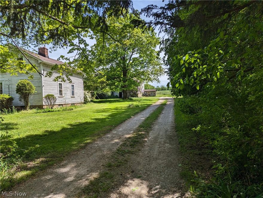 Do NOT pull in or turn around in drive- This is a shared drive with an alarm goes off in the other house on the property. This is a shabby chic farmhouse style cottage on a big farm property. You have your own person back yard surrounded by woods and bushes and includes a storage shed for yard tools and your mower. The home has an eat-in kitchen (owner can provide a table and chairs if desired). There is a couple of steps up to the hallway leading  to  door to the back yard, the full bath with tub/shower and  the living room with built-in book cases, cedar lined window seat and 2 closet. On the landing at the top of the stairs is 2 small rooms. The slightly smaller one has a closet and the other is an office. IF you go up  a few more stairs you have an open loft like bedroom (no wall or door on stairwell side. This room has 2 small closets and a bench seat with extra storage. One side of windows overlooks your private yard that you have to mow and the back side overlooks farmfield. The partial unfinished basement has the washer and dryer for use. This is a shared drive with designatated tandum parking for 2 cars. You get the carpart bay closest to the road. No use of the barn and outbuidlings and absolutely NO smoking on the property. Please note if you have allergies to cats or hay this may not be the property for you. Private showings with min of 2 hours notice please.