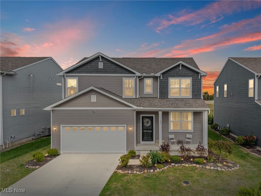 Seller willing to discuss a rate buy down and/or closing cost assistance. So Why wait to build when you can move right into this stunning, good as new home packed with upgrades and thoughtful touches throughout. Enjoy immediate possession with a finished basement, fully fenced yard, stamped concrete patio, lush landscaping, and all major appliances included such as the refrigerator, stove and oven, dishwasher, microwave, washer, and dryer. A large front porch welcomes you inside to high ceilings, upgraded flooring, and large windows that fill the open floor plan with natural light. The stylish kitchen features a granite island, stainless steel appliances, and generous cabinet space, while the cozy living area offers a gas fireplace for added warmth and charm. A flexible main level room with French doors can serve as a home office or fourth bedroom, and upstairs you?ll find a spacious master bedroom with double sinks and quartz countertops, two additional bedrooms, and a convenient second floor laundry room. The finished basement provides extra living or recreation space, and in addition to a general home warranty, there?s also a transferable ten-year builder?s warranty with approximately seven years remaining for added peace of mind. Move in faster, enjoy more features, and make this beautiful home yours today.