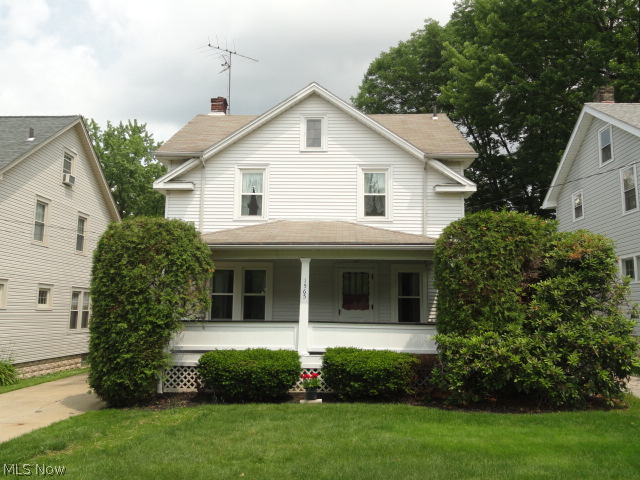 Charming Colonial in excellent condition. Classic covered front porch. Spacious living room and formal dining room with beautiful natural woodwork. New carpet throughout and freshly painted in neutral colors. Beautiful eat-in kitchen with cherry cabinets and laminate floors. Nicely updated bathroom too! Staircase to big attic for storage, 2 car garage and concrete driveway. Great neighborhood! Won't last!