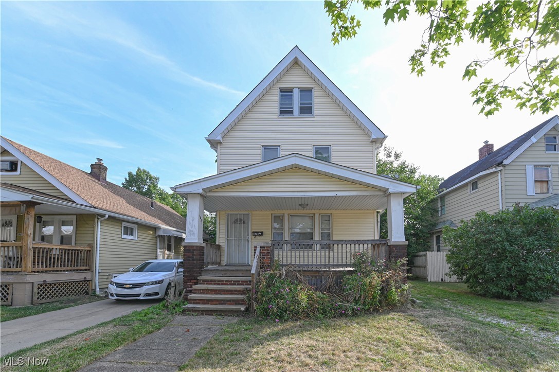 Located in the historic Collinwood area this renovated Colonial features several built-ins, some newer: windows, front porch, ceiling fan, faucets, countertops, and sink and toilet. The beautiful covered porch is the perfect spot to enjoy your morning coffee. The third-floor flex space is finished and heated. Possible uses: home office, gym, 4th bedroom. Schedule your private showing today!