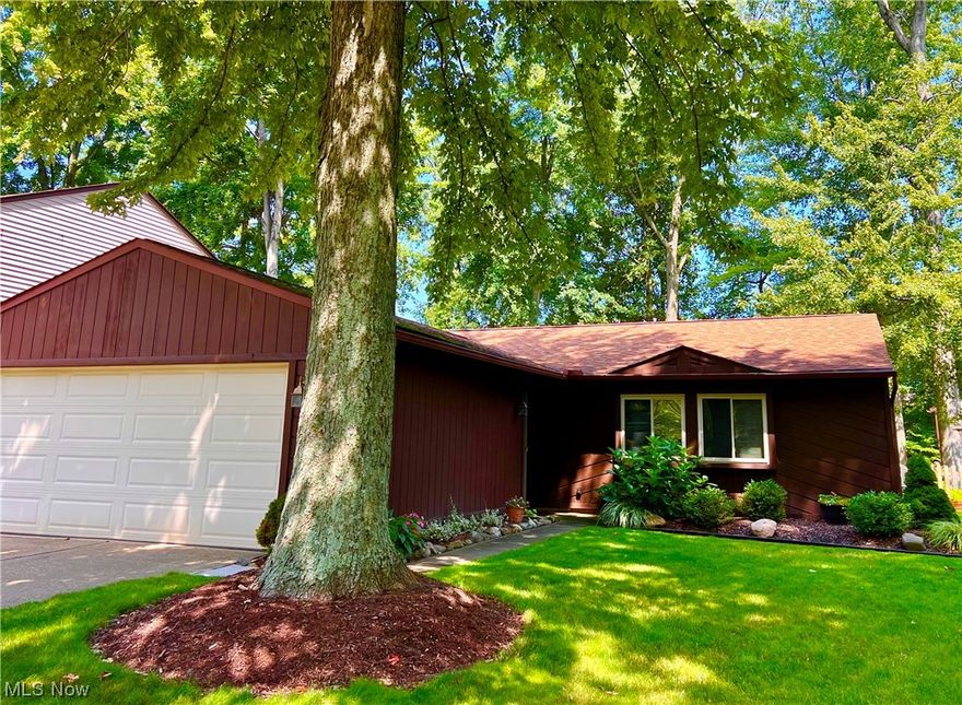 Looking for a ranch in Mentor? This home gleams with pride of ownership and is turnkey. Three bedroom, one bath with fully fenced in private backyard. A covered deck and beautiful perennial gardens await. There is an exterior storage shed in addition to the two car attached garage. Convenient motion activated lighting in several outside places. Open concert living with center island kitchen and large dinette area. Corner fireplace was converted to gas a few years back. Full bath has access to center hall and primary bedroom. The home is placed on a no outlet cul-de-sac street in the neighborhood across from Mentor High School. Newer luxury vinyl wood like plank throughout most of the home. Newer roof with gutter covers (2008) and new water heater (2023). All appliances stay nothing to do but move in and make it your own.