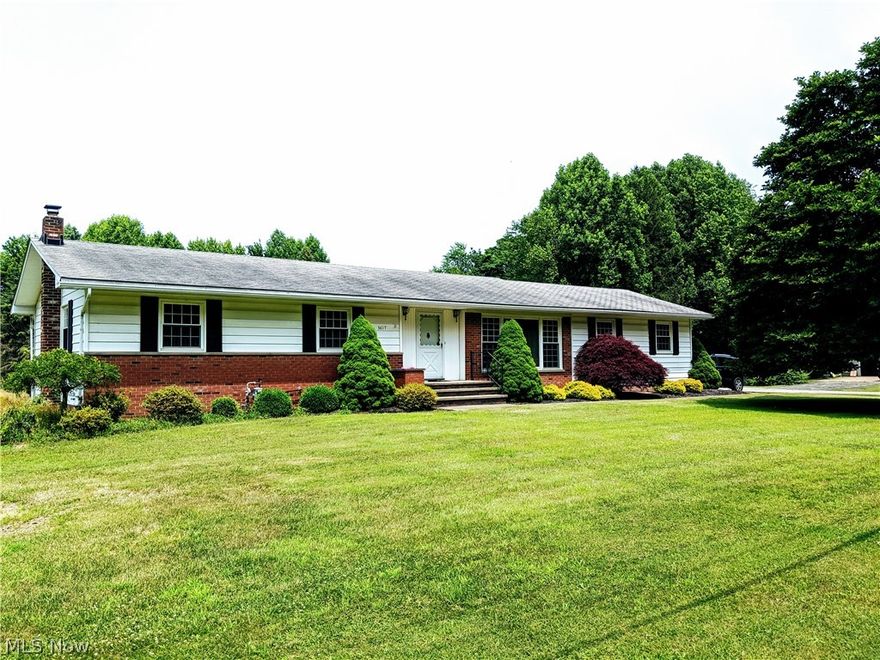 Well cared for 3 bed 2 bath Ranch in Buckeye schools. The house is situated on one parcel with an additional 24x30 outbuilding on the other parcel. One bedroom contains a master bath along with all bedrooms having hard wood floors. Look closely & you'll notice the ceilings have been textured differently in each room for some added appeal. Newer vinyl windows & A/C. Attached 23x22, 2 car garage. A full unfinished basemenet that is plumbed for another kitchen or additional living space. Newer sump pump with an aux. back up. The house is wired for a generator in case of that occasional power outage. Behind the house you'll see the outbuiliding that was used for additional storage space & a workshop that will surely get you excited about the possibilites with this property. Come one, come all & check this place out!