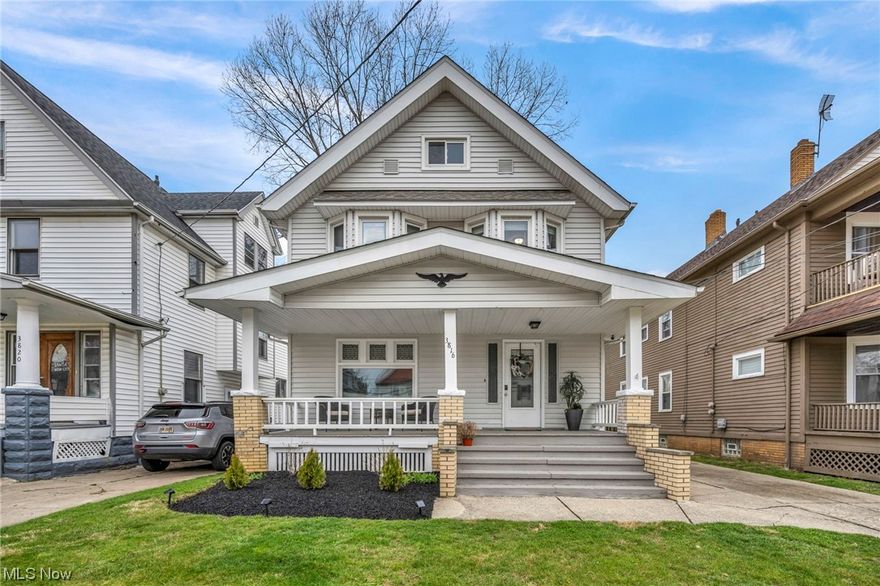 This completely updated colonial-style residence combines classic charm with modern convenience. Nestled within walking distance to numerous amenities and just a short drive from major interstates, convenience meets luxury at every turn.

As you step onto the inviting front porch, you're welcomed into a spacious living room that seamlessly flows into a large dining room, perfect for entertaining friends and family. The heart of this home is the gourmet kitchen, boasting elegant white shaker cabinets, luxurious quartz countertops, and top-of-the-line stainless steel kitchen appliances stay with the property. A convenient butler's pantry adds both functionality and style to the space.

Upstairs, Four bedrooms and a modern bathroom, providing ample space for relaxation and rejuvenation. Need more room? The third floor offers endless possibilities for customization, allowing you to expand your living space to suit your needs.

The lower level of the home features a full bath, adding versatility and convenience. Outside, the fully fenced backyard offers privacy and security, while a gated driveway leads to the detached two-car garage, providing ample parking and storage space.

No detail has been overlooked in this home's recent updates, including new flooring in the kitchen, updated bathrooms, stylish light fixtures, a modern HVAC system, a new hot water tank, and fresh paint throughout. With its perfect blend of classic elegance and contemporary comfort, this updated colonial home is ready to welcome you home. Don't miss your chance to make it yours! Schedule your showing today.