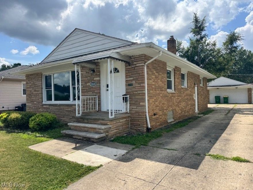 Welcome to 28642 Forest Rd. in Willowick! This well-maintained 3-bedroom brick ranch offers 1,092 sq. ft. of comfortable living space with 2 full bathrooms and a full, partially finished basement that provides valuable additional room for recreation, storage, or hobbies. The home features a generously sized kitchen, a bright and open living room with an adjoining dining area, and a detached two-car garage for added convenience. This property combines solid construction with everyday functionality, an excellent opportunity for buyers seeking a move-in-ready home with room to make it their own.